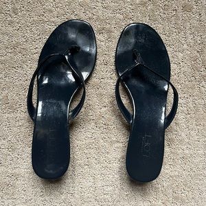 Ann Taylor Loft Navy Blue Wedge Sandals